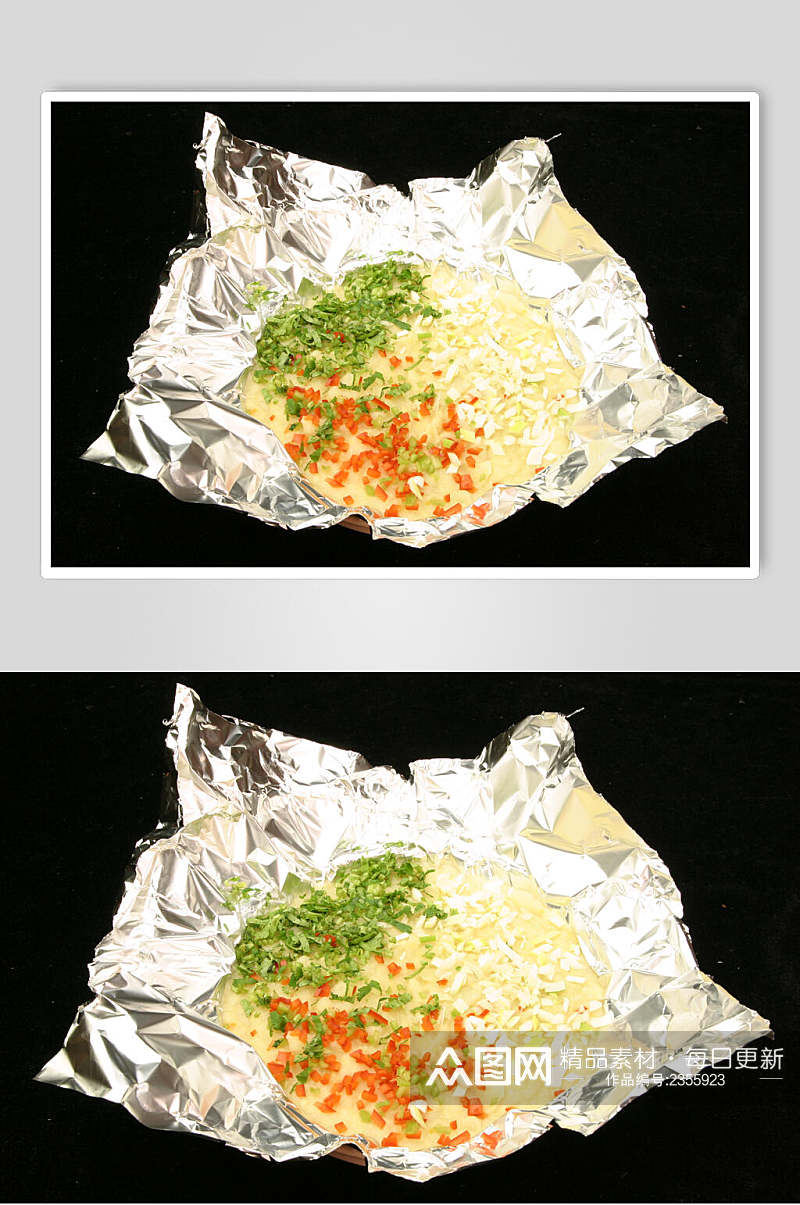 特色纸包金针菇家常菜食物摄影图片素材