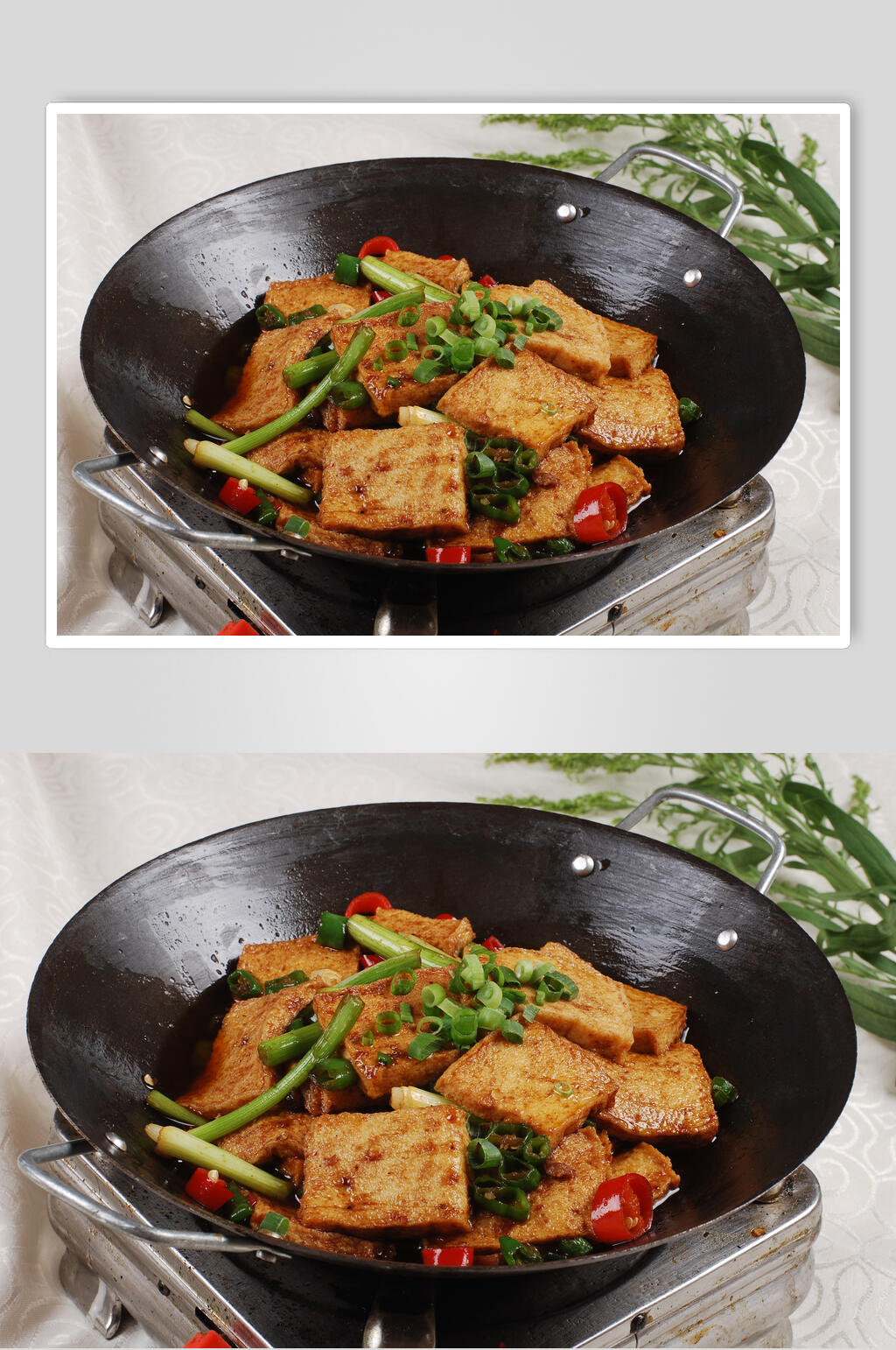 香辣干锅千页豆腐餐饮摄影图片素材