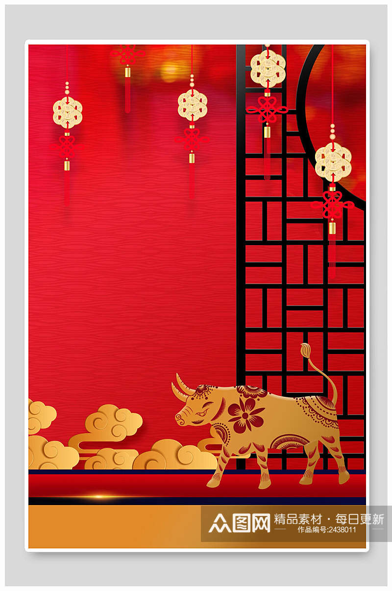 红色背景新年春节背景素材