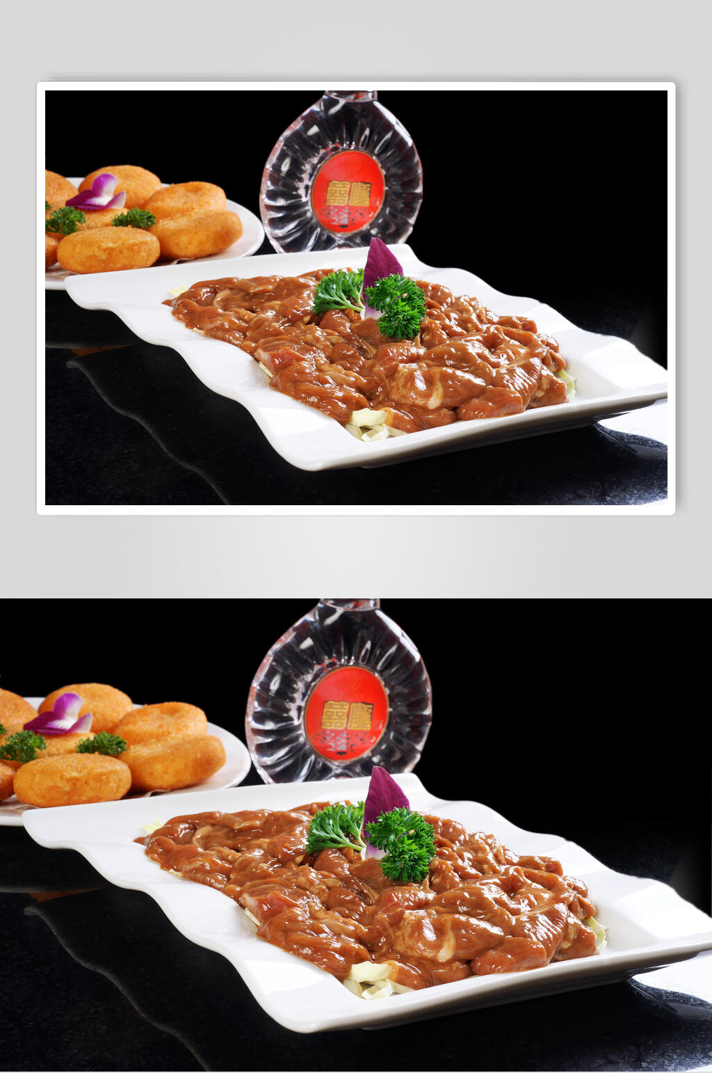 荤菜酱肉片餐饮高清图片素材