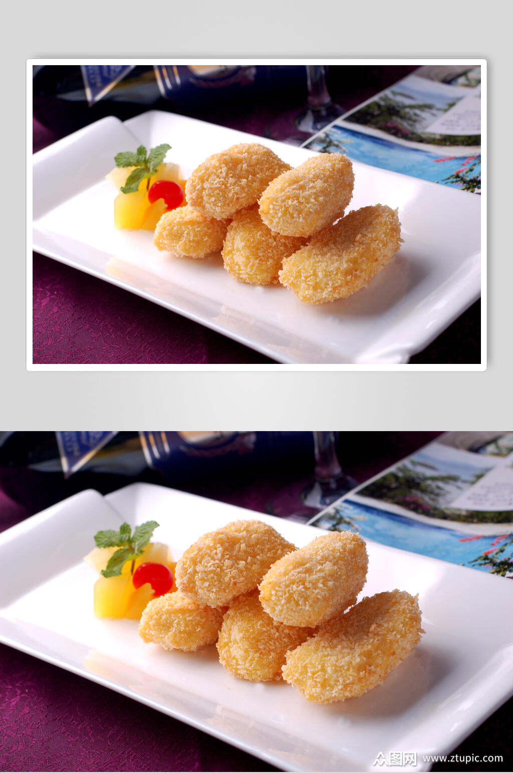 美味炸鲜奶摄影图片素材