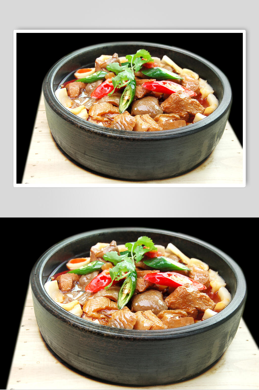 热菜石锅乳牛餐饮摄影图片素材