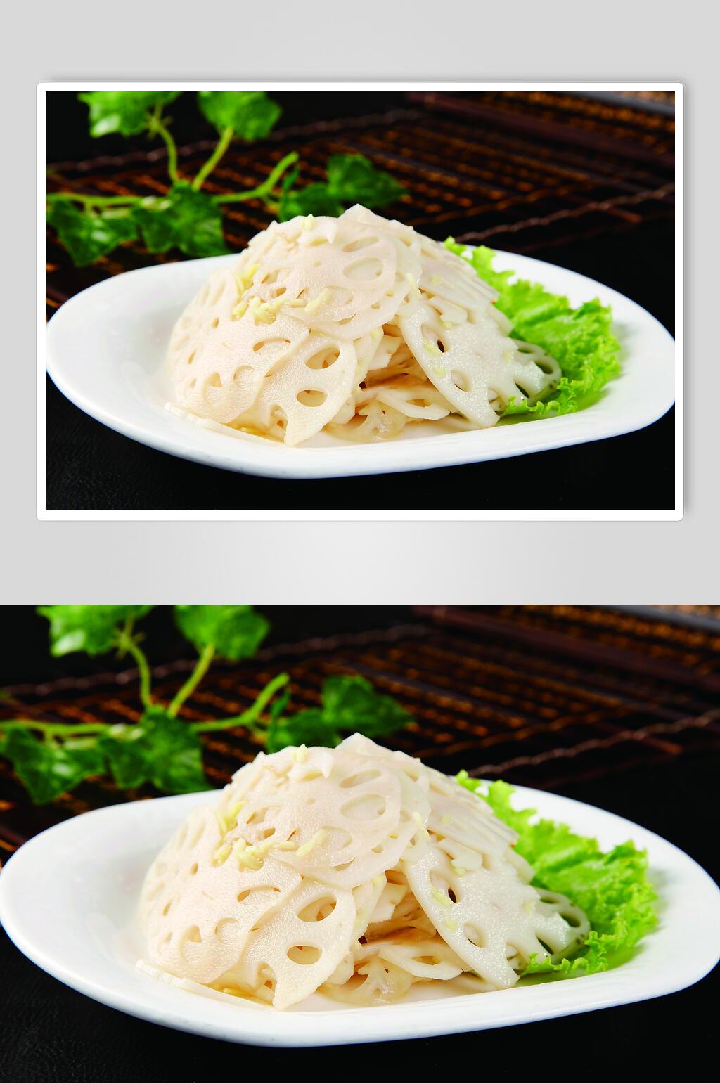 姜汁藕片食物高清图片素材
