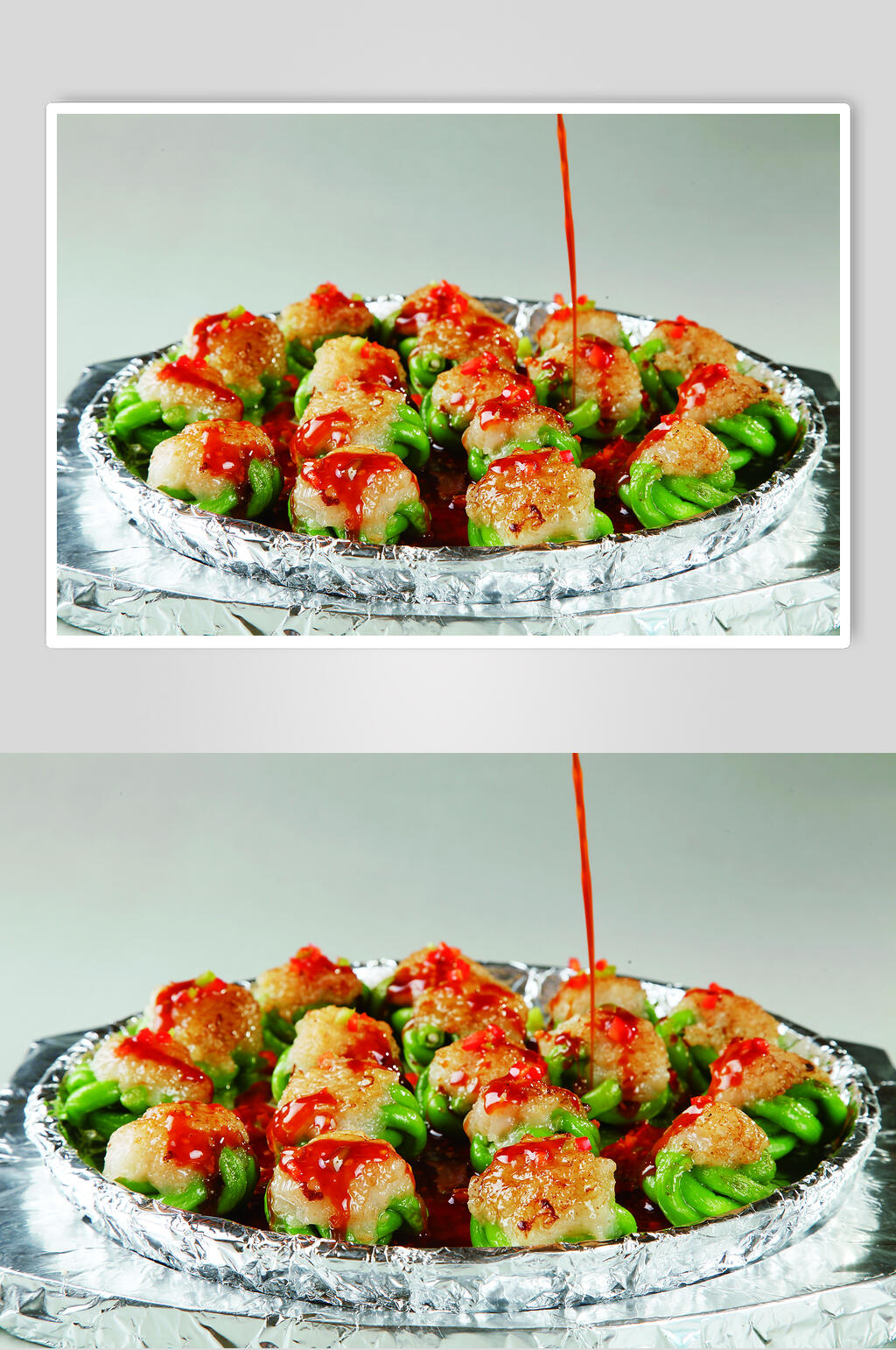 煎酿豆角盒图片素材