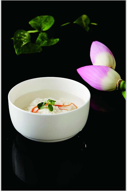 清汤鸡豆花食物高清图片