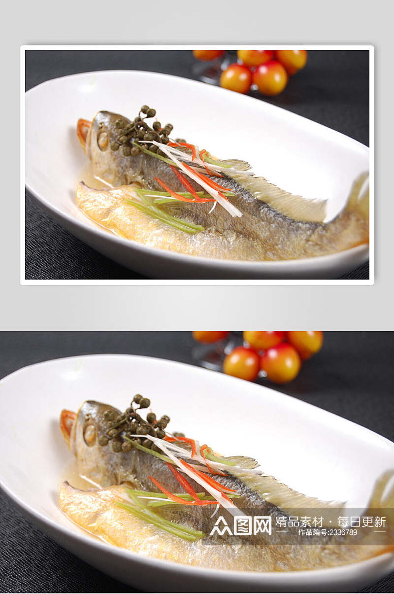 清蒸小黄鱼食品菜摄影图片素材