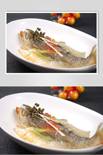 清蒸小黄鱼食品菜摄影图片