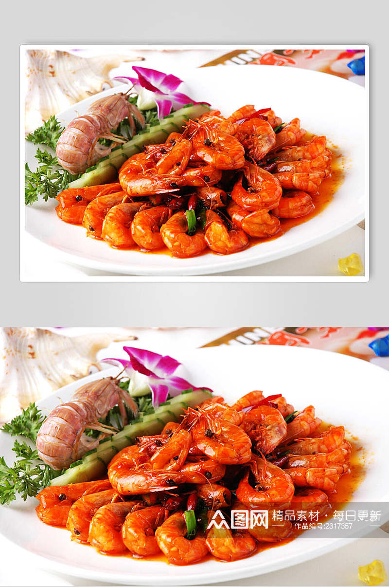 香辣大虾餐饮食物图片素材
