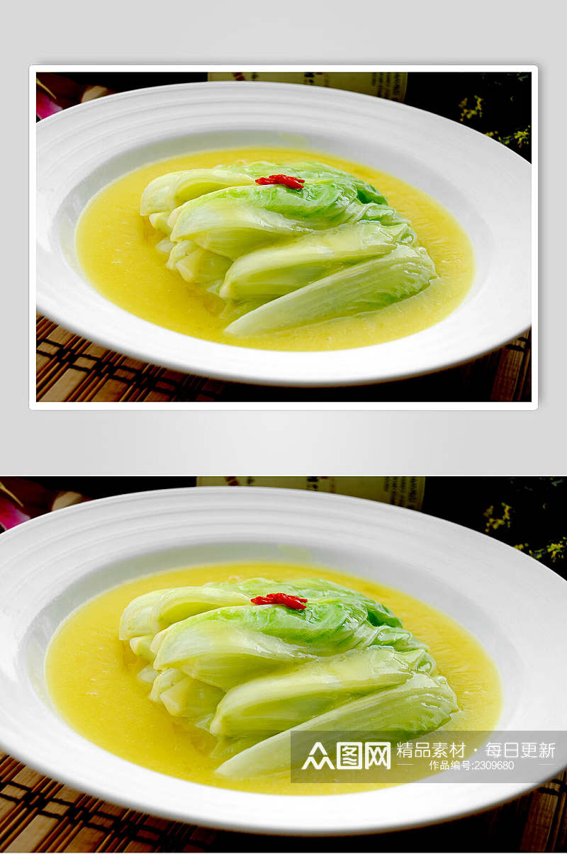 新鲜美味上汤时蔬摄影图片素材