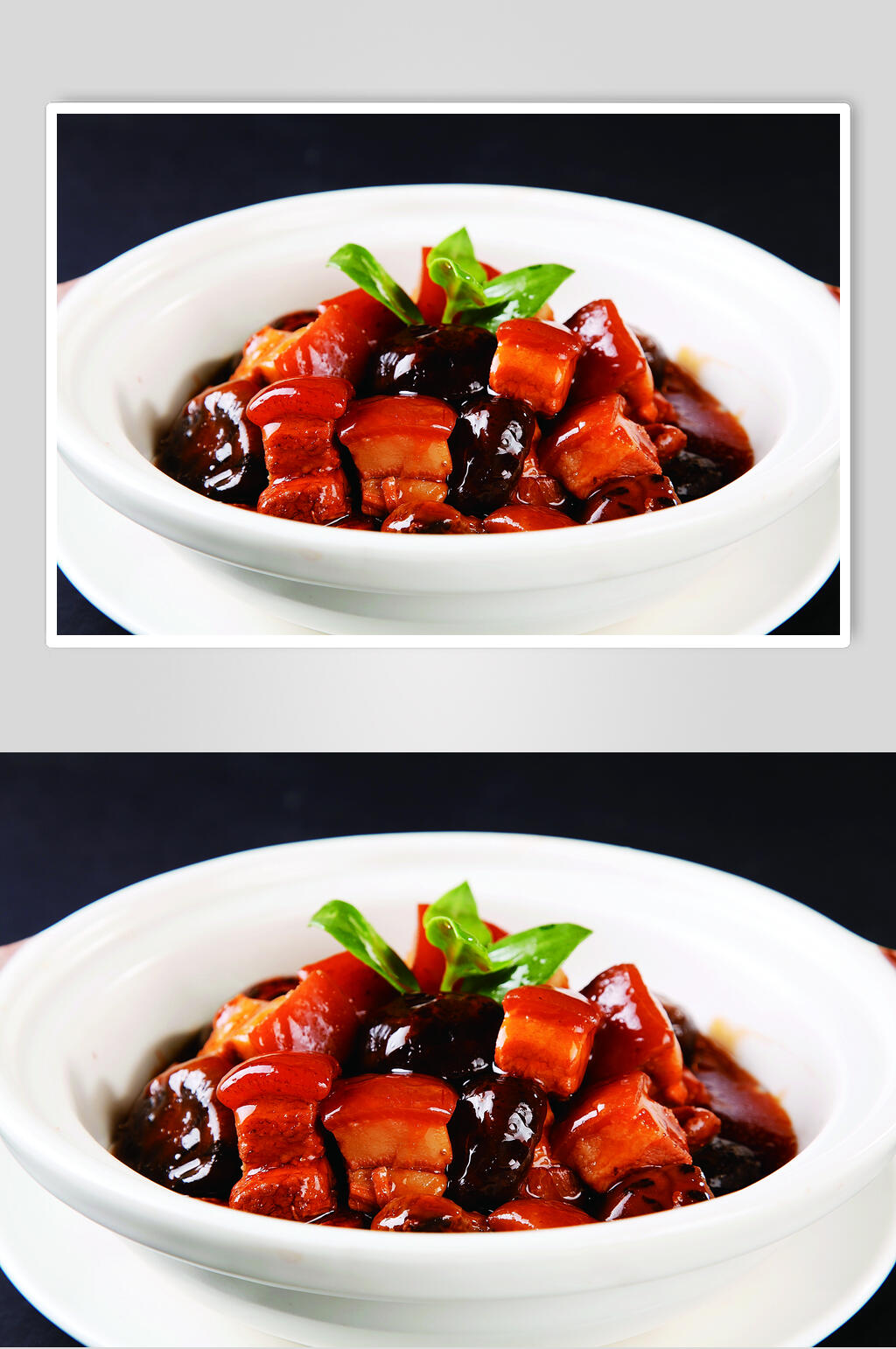小花菇烧肉图片素材