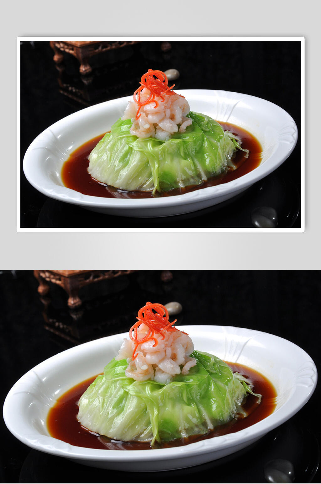 鲜虾手撕菜食物摄影图片素材