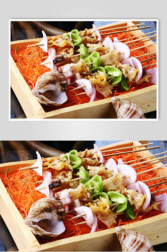夏威夷串烧海螺食物图片
