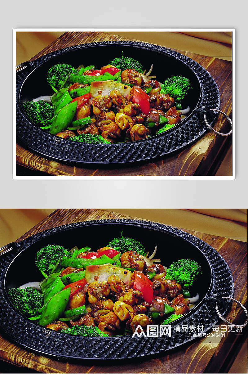 铁板珍珠蚝食品摄影图片素材