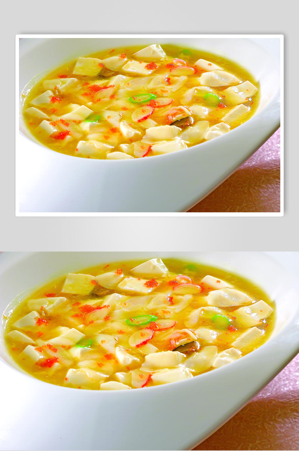 蟹皇乌鱼蛋滑豆腐餐饮摄影图片素材