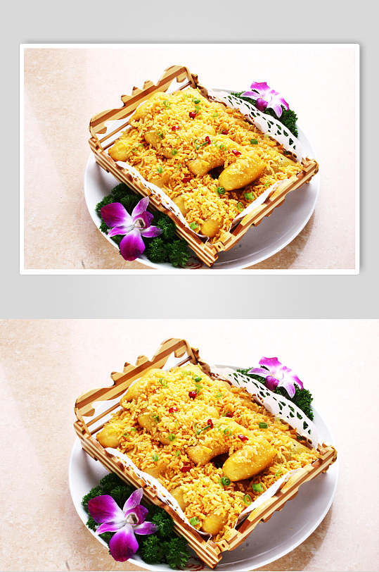 泰国香米炒茄盒食品摄影图片