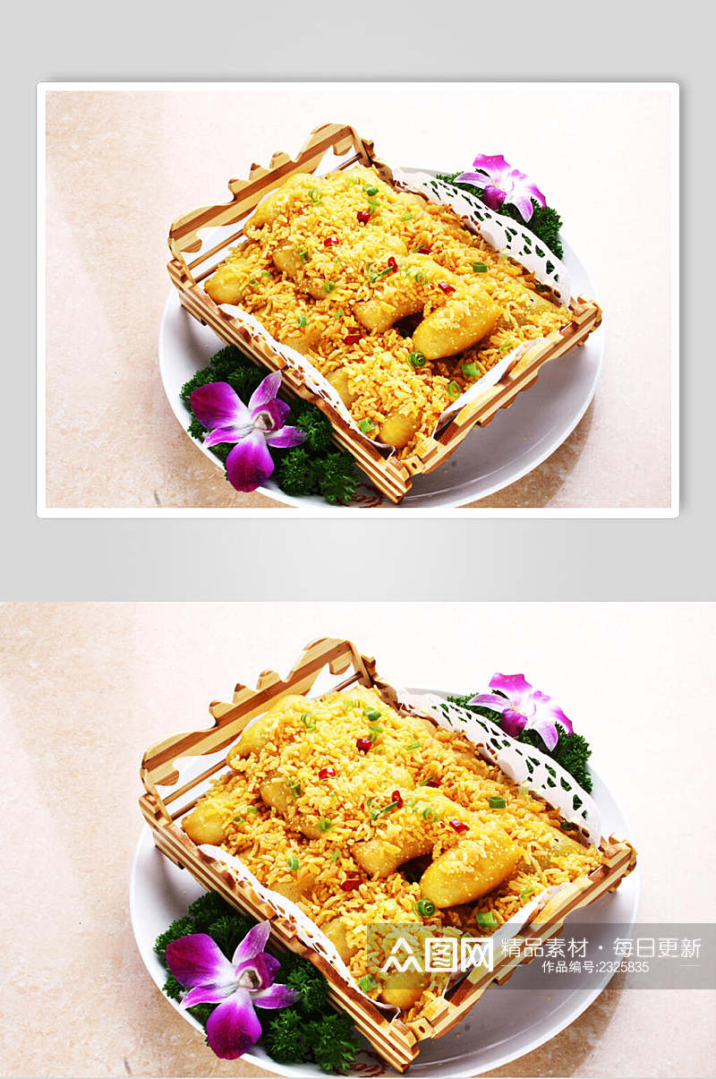 泰国香米炒茄盒食品摄影图片素材