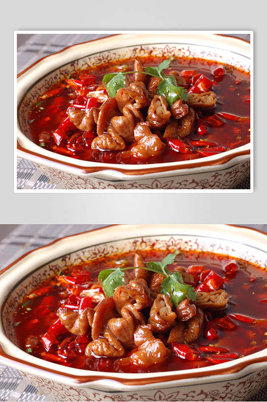 水煮肥肠食物高清图片