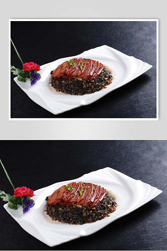 美味梅菜扣肉食品摄影图片