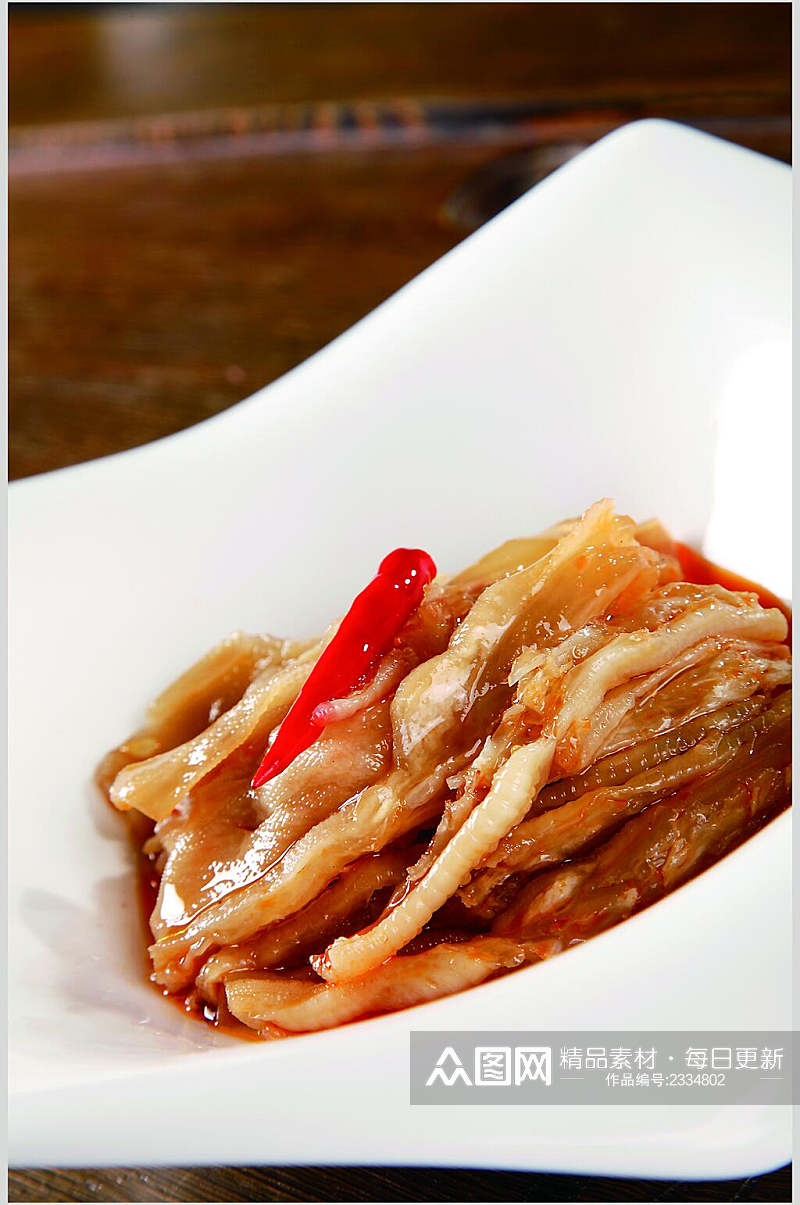 新鲜麻辣鸭掌食物高清图片素材