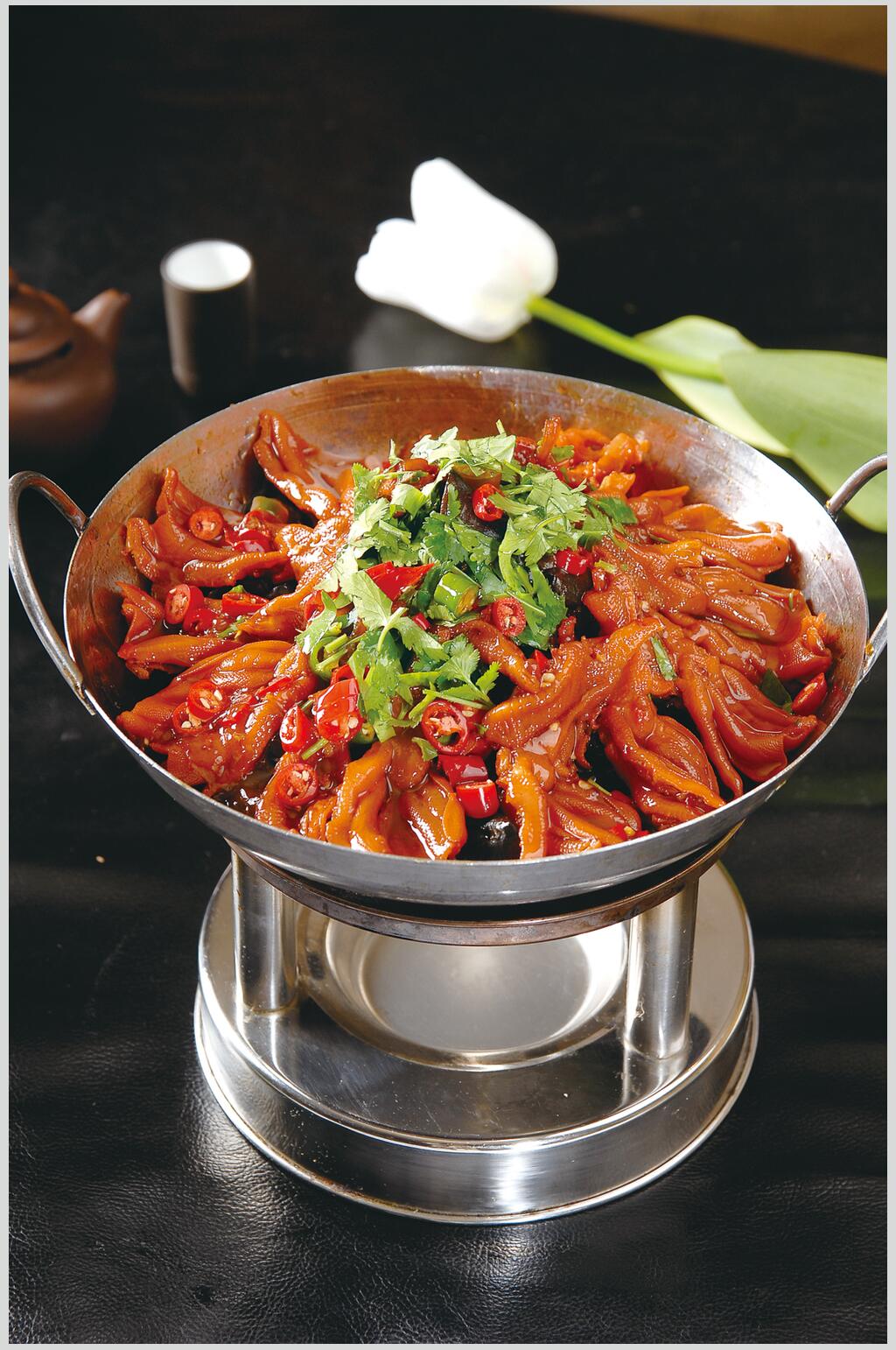 干锅鸭掌美食图片素材