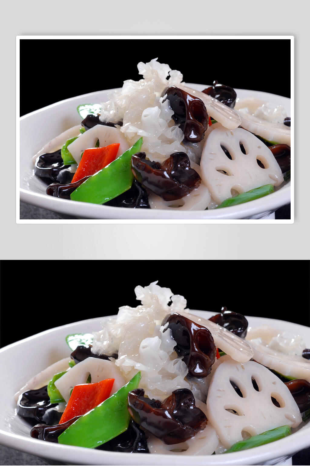双耳炒四季食物图片素材