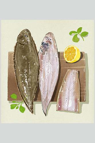 美味海鱼美食素材