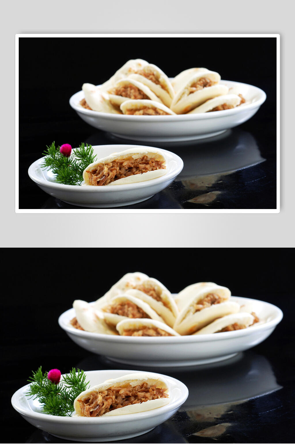 新鲜美味肉夹馍食品高清图片素材
