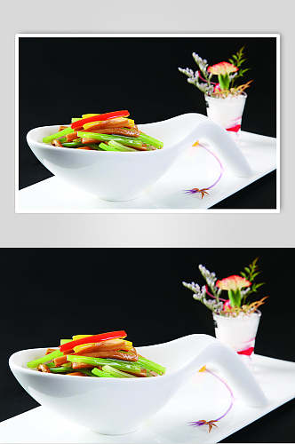 土芹鲍鱼菇食物图片