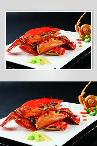 海鲜姜葱炒肉蟹餐饮美食图片