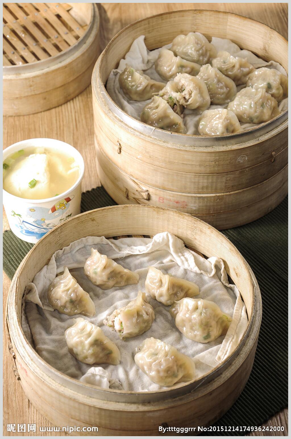 美味蒸饺饺子食品摄影图片素材
