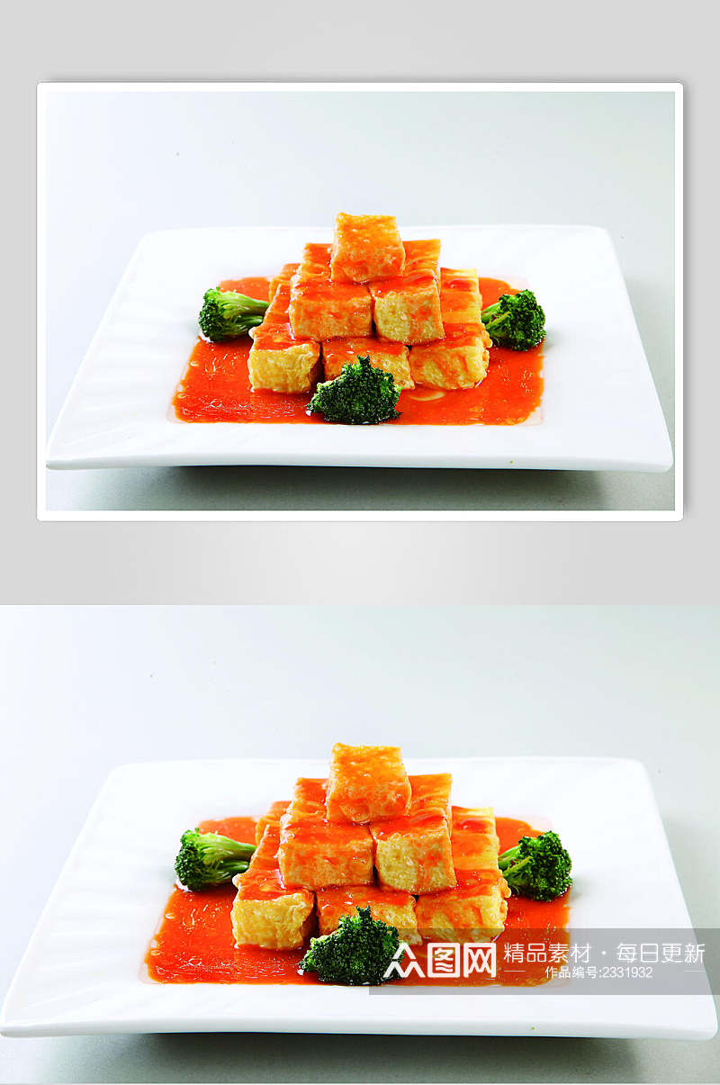 鲍汁一品豆腐食品高清图片素材