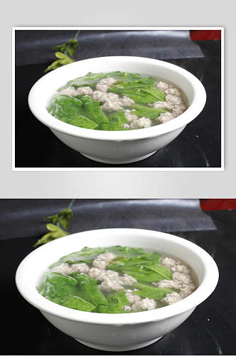 清炖丸子汤食品图片