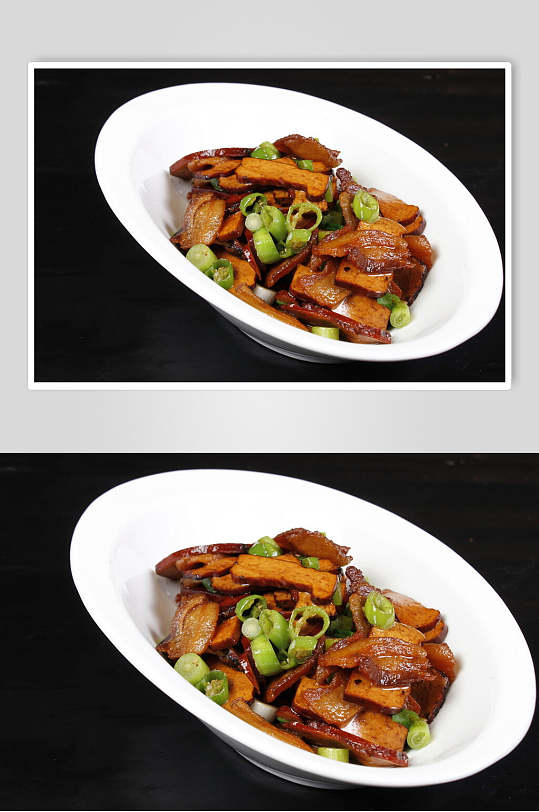 豆腐干炒肉食物实拍图片