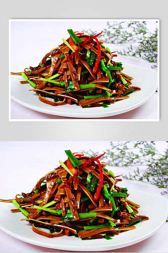 烟笋韭菜炒香干食品图片
