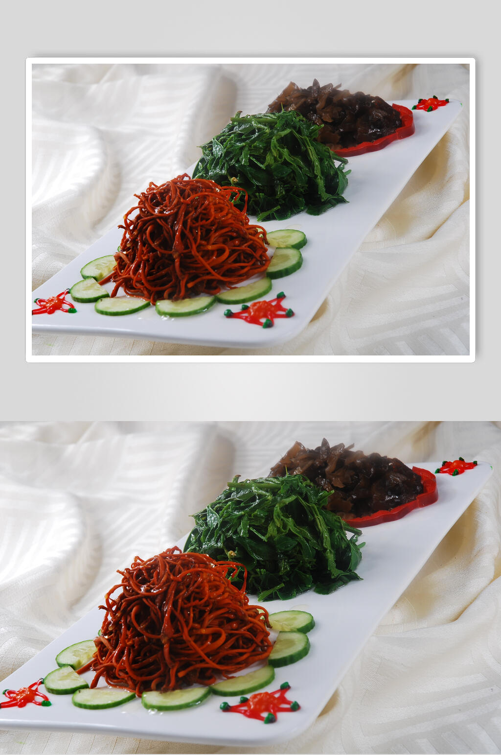 养生三色菜图片素材
