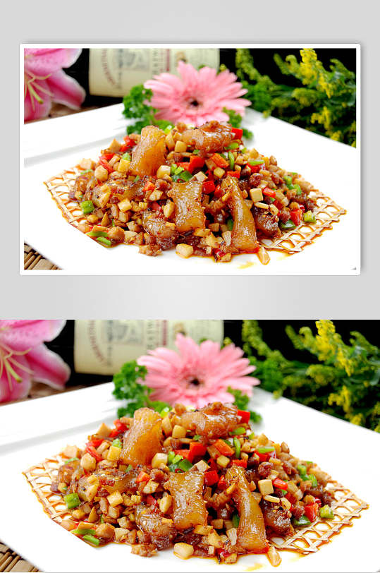 香辣干烧牛筋餐饮图片