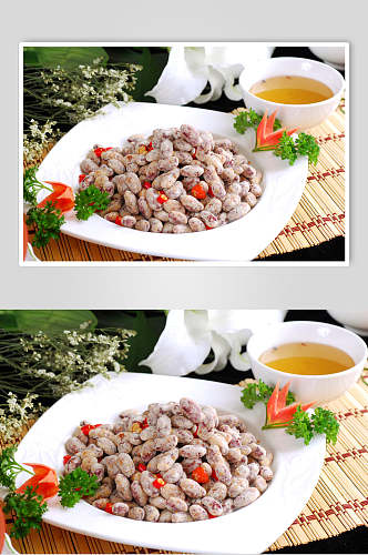 素香酥红腰豆餐饮摄影图片