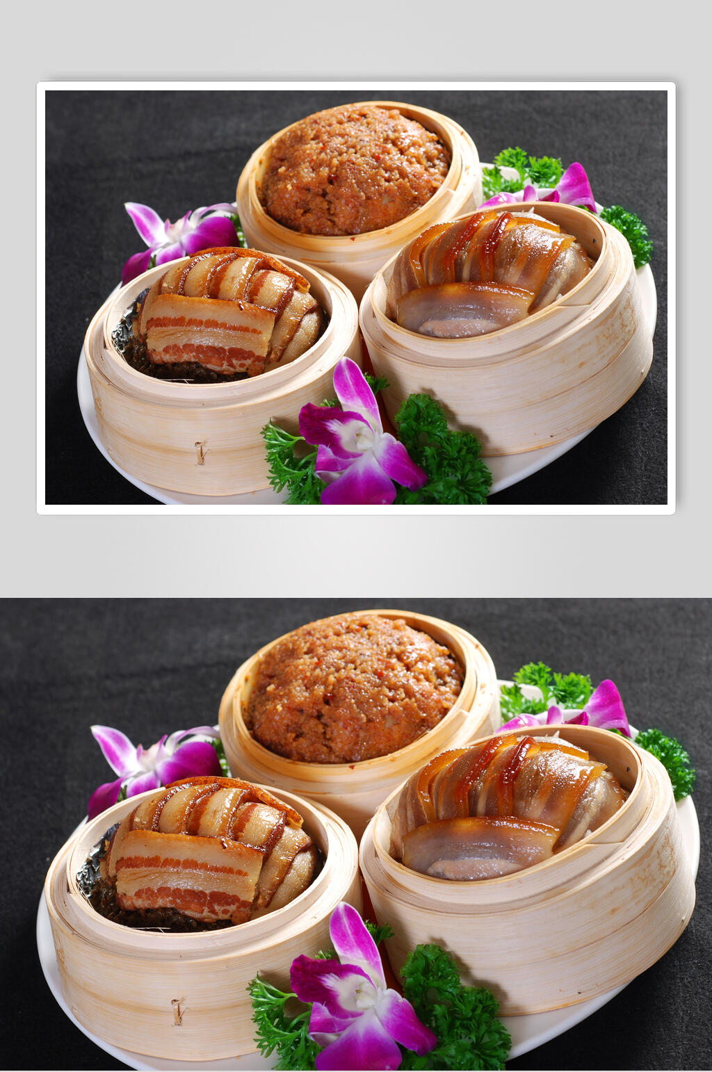 热蒸三笼高清图片素材