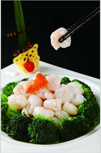 碧绿水晶虾仁餐饮高清图片
