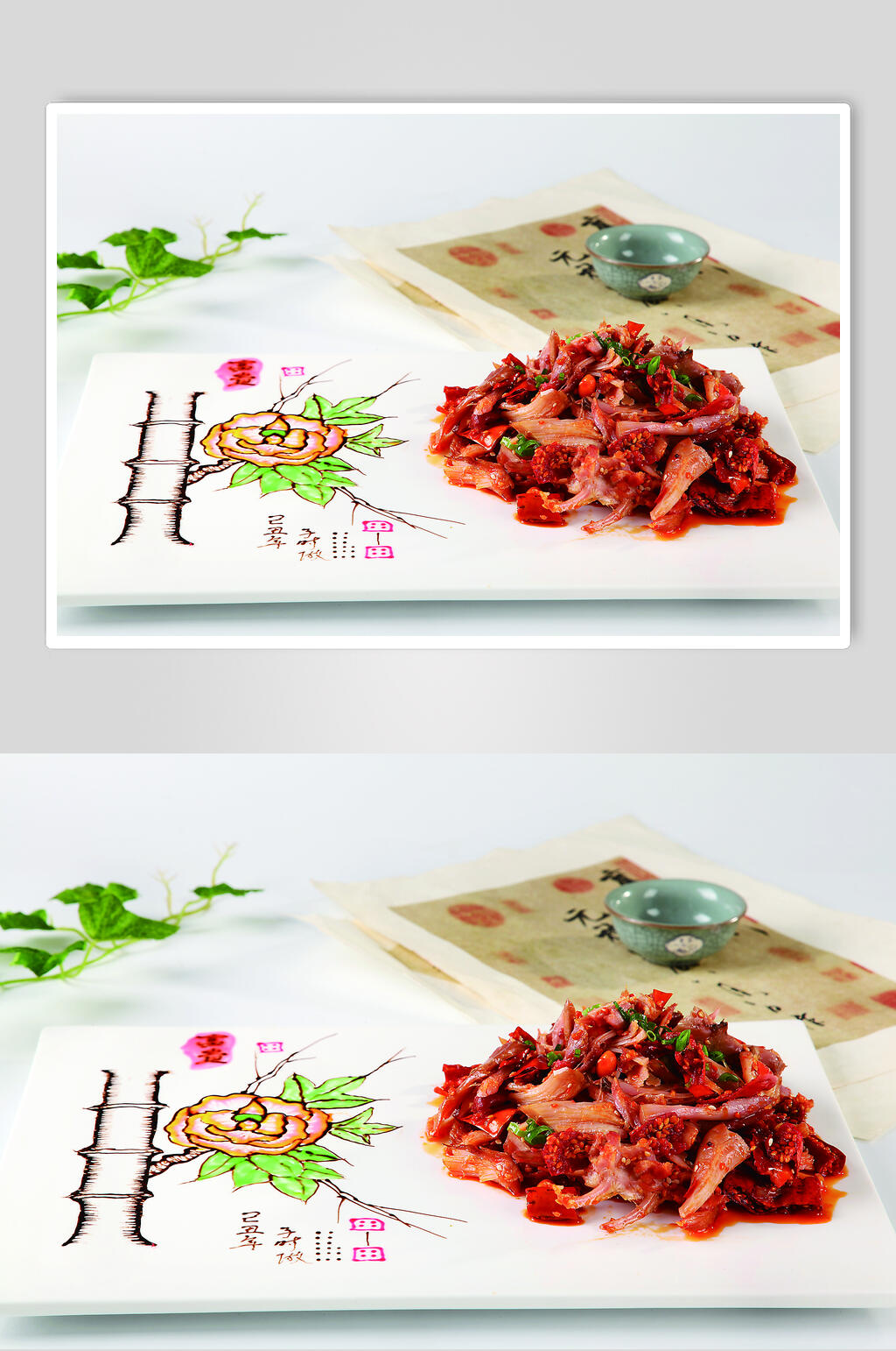 香辣手撕风干兔图片素材