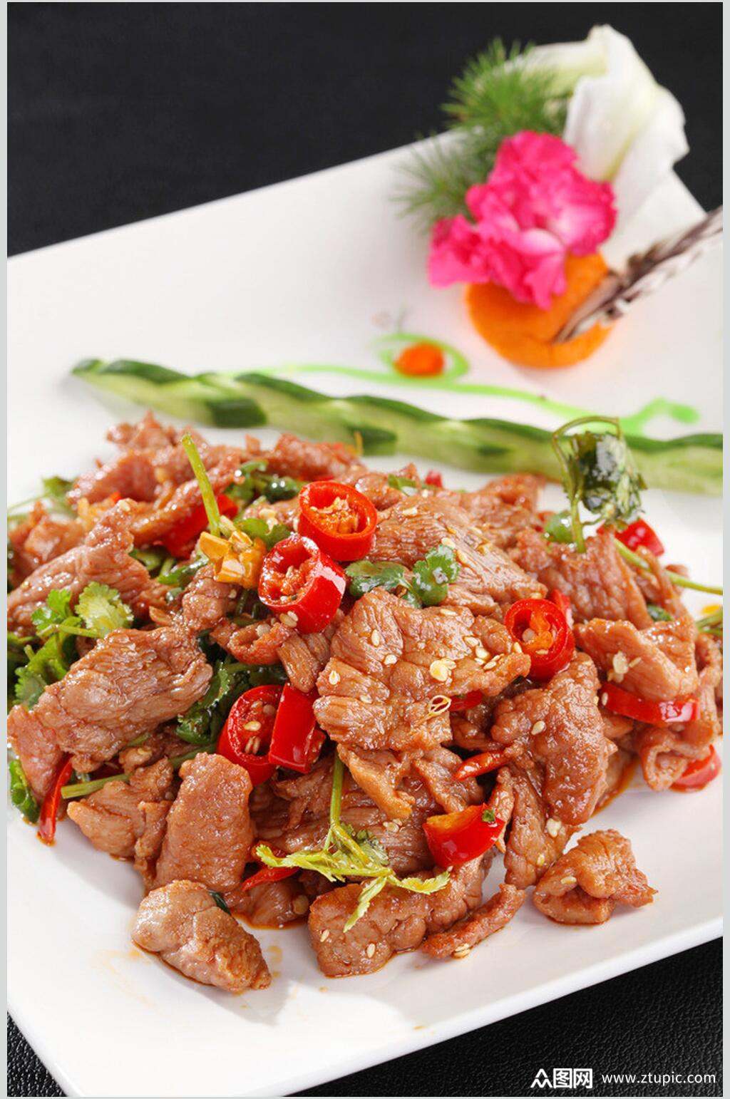 新品香辣小炒黄牛肉食物摄影图片素材