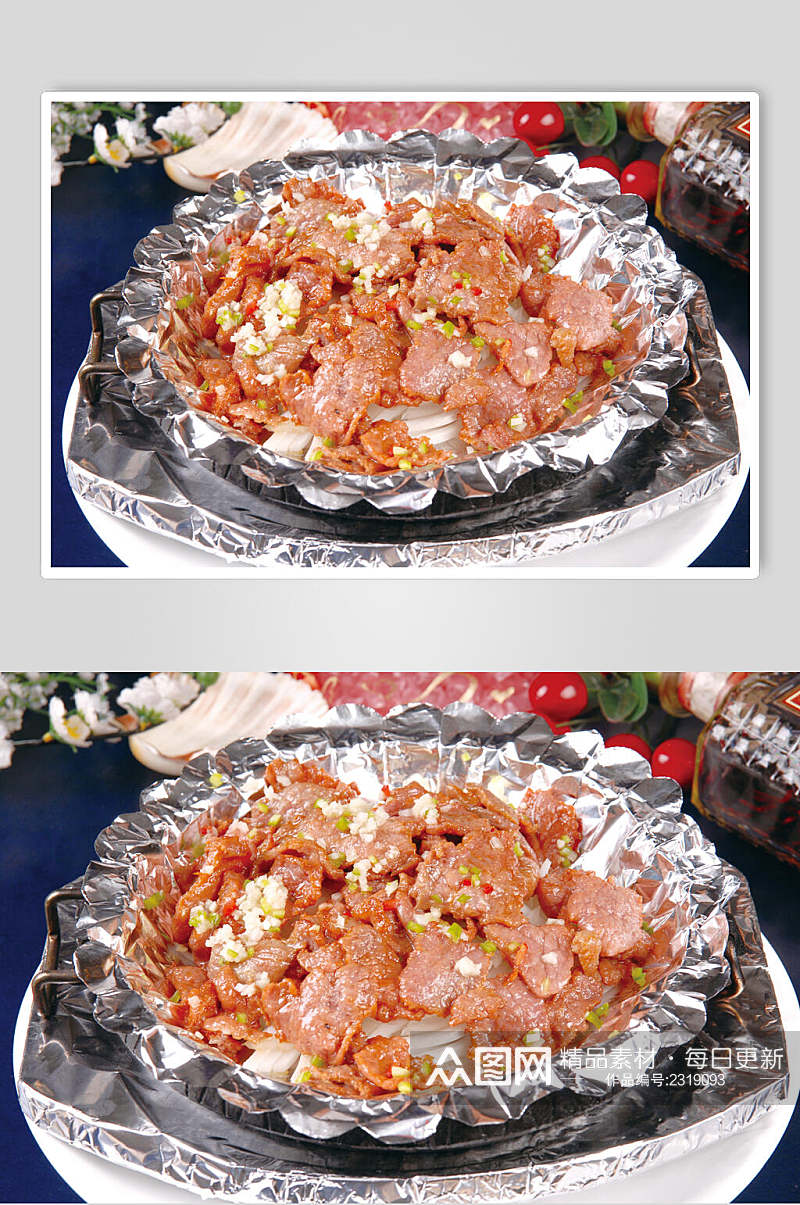 铁板黑椒牛柳食物摄影图片素材