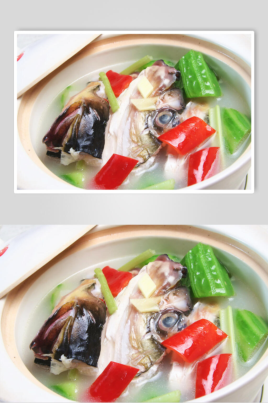 粥水胜瓜浸鱼嘴食品图片素材