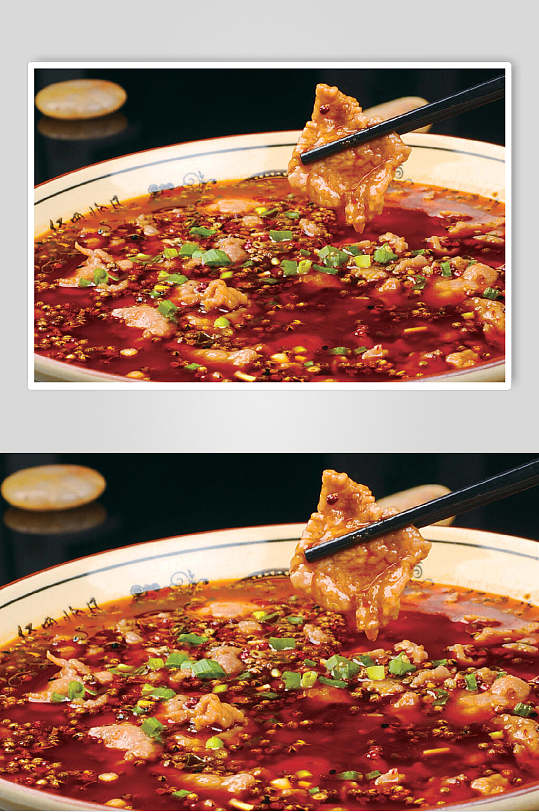 鲜香水煮肉片食物高清图片