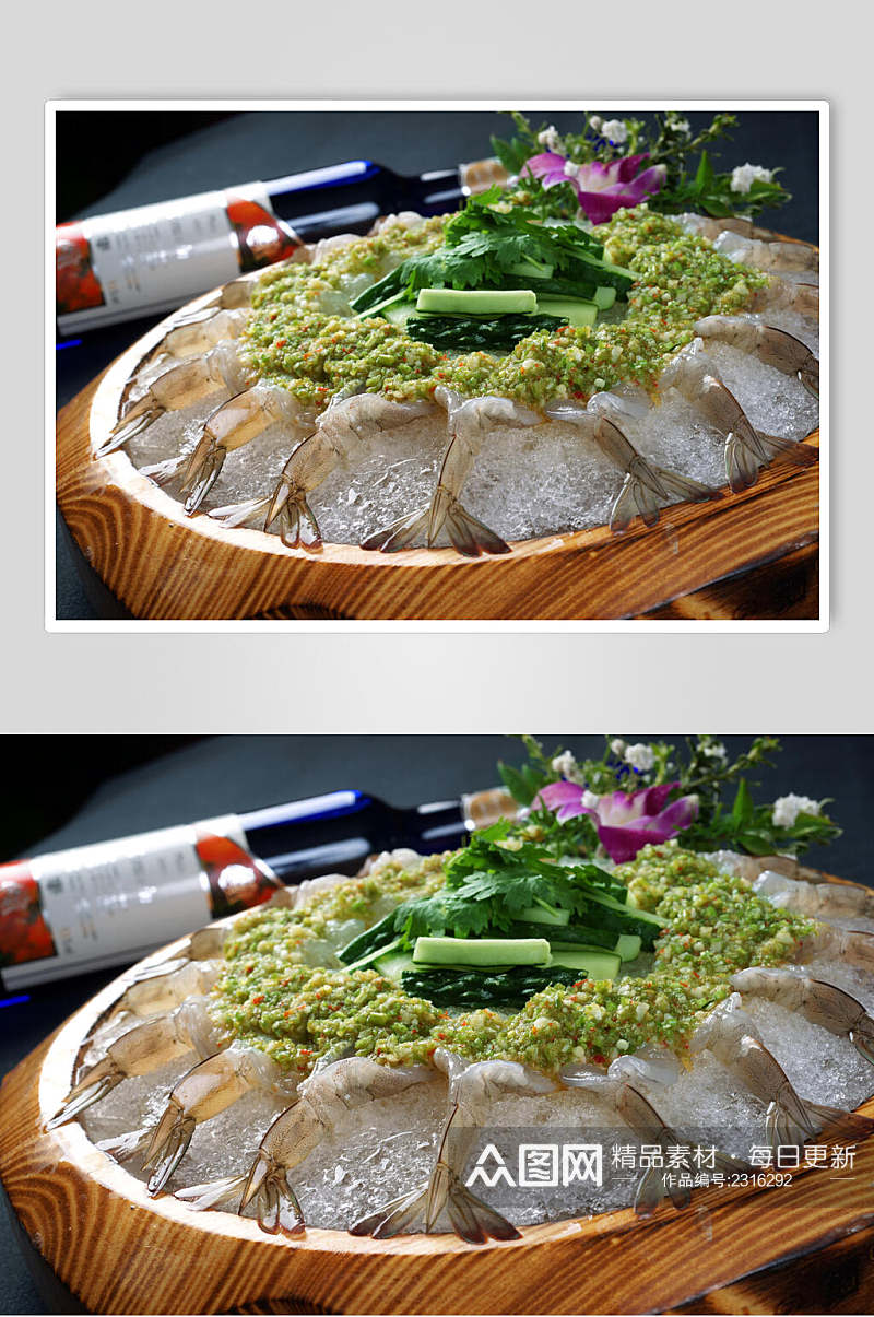 鲜虾刺身食物高清图片素材