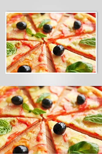 蓝莓披萨食物高清图片
