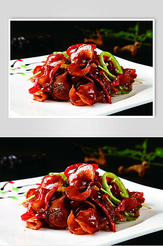 杏鲍菇炒培根食品图片