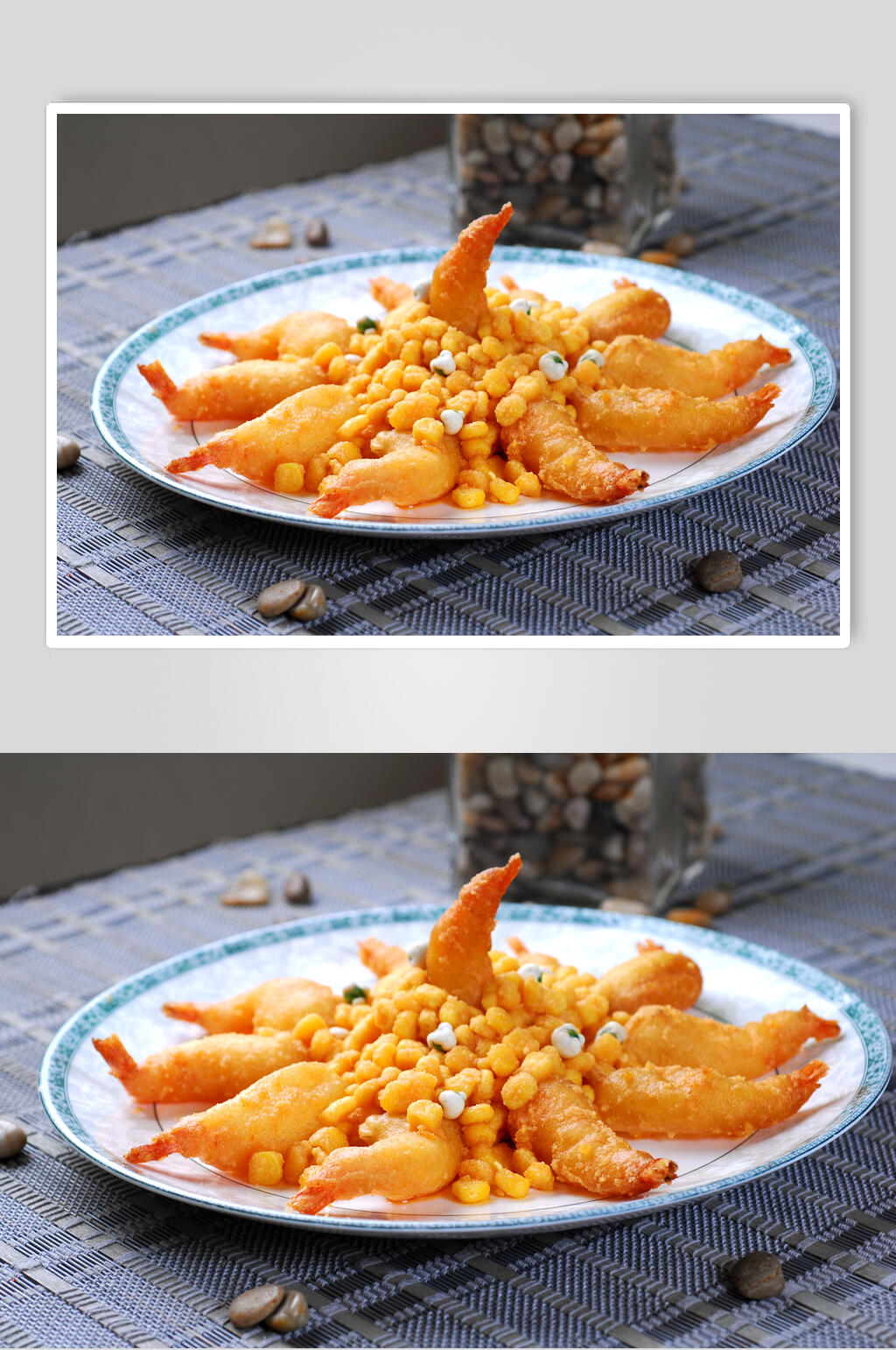 脆皮玉米虾食品高清图片素材
