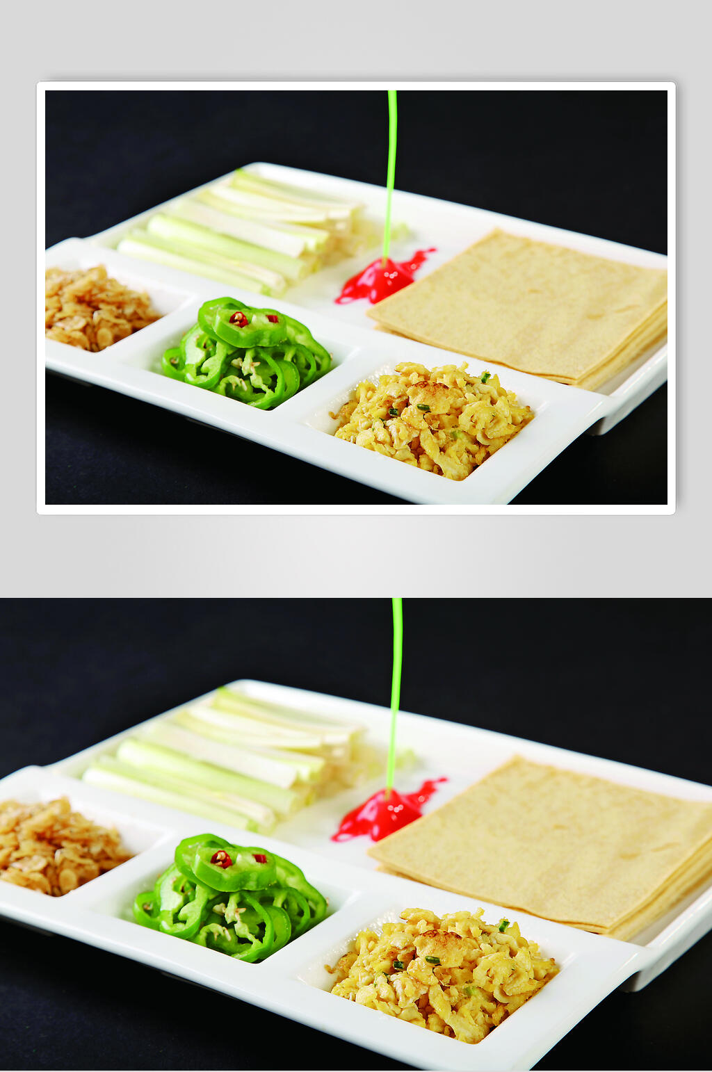 鲜香煎饼卷大葱图片素材