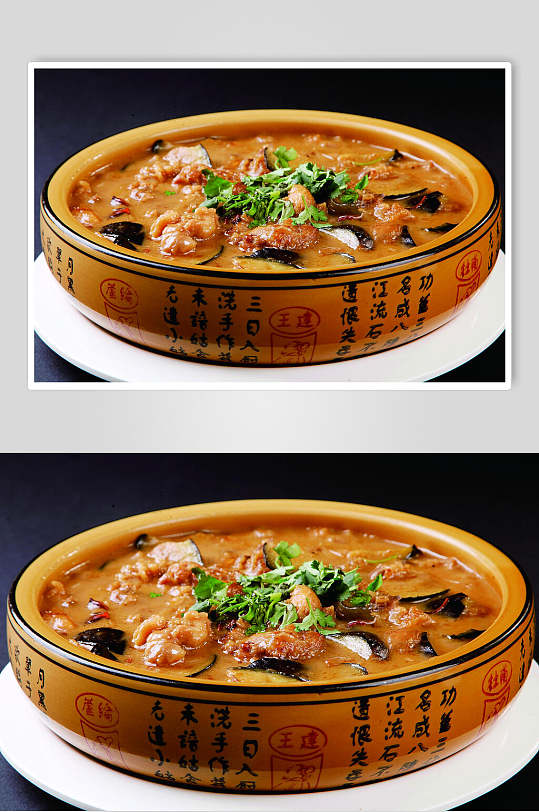 煎炖鸡汤食品图片